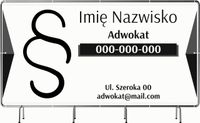 BANER REKLAMOWY 130x80cm projekt w cenie różne wzory ADWOKAT IMIĘ NAZWISKO