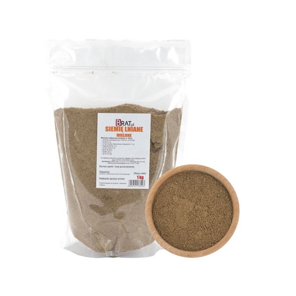 Siemię lniane mielone 1kg zdjęcie 1