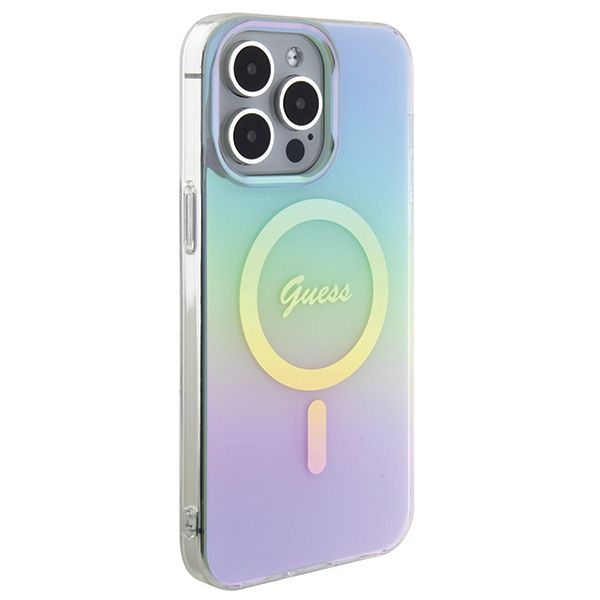 Etui Guess do iPhone 15 Pro, Turkusowy, MagSafe zdjęcie 4