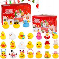Kalendarz adwentowy Boże Narodzenie kaczki kąpielowe 24szt #000768