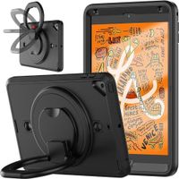 Etui na iPad Mini 5/4 7,9 cala z Podstawką i Paskiem na Ramię Czarne