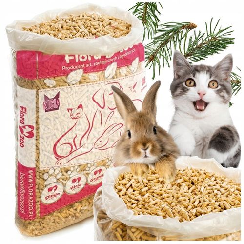 ŻWIREK DREWNIANY PELLET PODŁOŻE DO KUWETA KLATKA DLA KOTA KRÓLIKA 10KG na Arena.pl