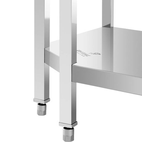 Stół blat roboczy narożny z rantem stalowy nierdzewny z półką 90x90x70cm na Arena.pl