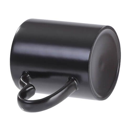 Kubek magiczny czarny półmatowy z uszkiem w kształcie serca do sublimacji na Arena.pl