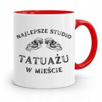 Dla Tatuażystki Tatuażysty Kubek Czerwony Prezent Z Nadrukiem Ze Zdjęciem