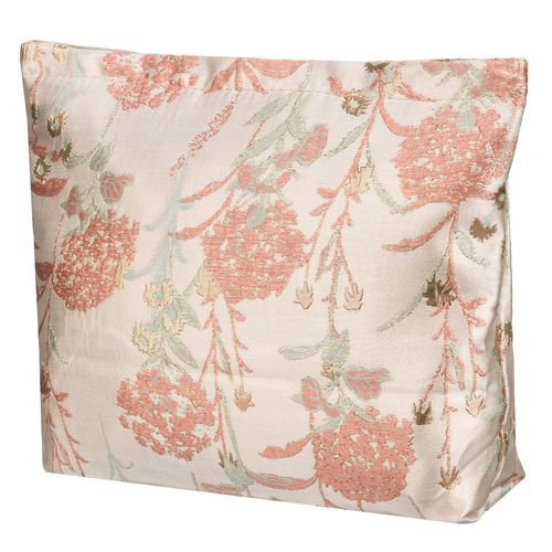 kosmetyczka z materiału syntetycznego w różowo-beżowym kolorze zdobiona na Arena.pl