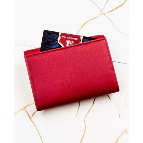 czerwony portfel damski zamykany na zatrzask - peterson na Arena.pl