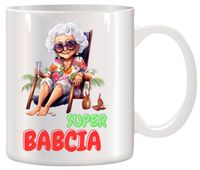 KUBEK Z NADRUKIEM ŚMIESZNY PREZENT DZIEŃ BABCI URODZINY IMIENINY BABCIA