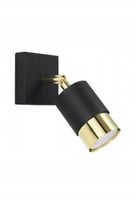 Kinkiet NERO czarny/złoty do czytania 1xGU10 10W Sollux Lighting