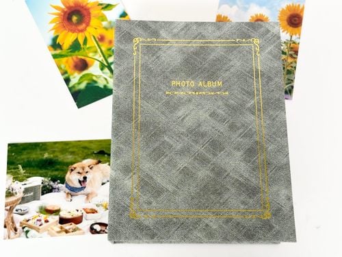 Elegancki Album Fotograficzny 100 Stron 23x17 cm Szary na 200 Zdjęć na Arena.pl