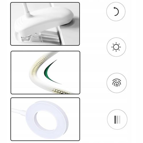 LAMPKA LED RING BIURKOWA KOSMETYCZNA KLIPSEM KLIPS na Arena.pl