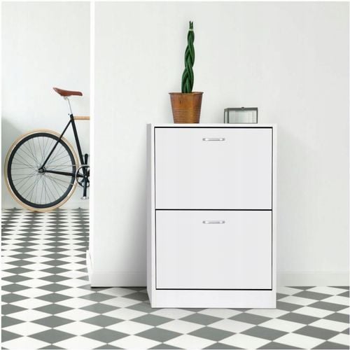 szafka na buty regał 2 komory obuwie komoda pojemna do przedpokoju regał na Arena.pl