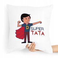Poduszka Prezent Dla Taty Ojca Super Tata Z Nadrukiem Ze Zdjęciem