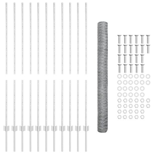 Ogrodzenie z słupkami Srebrny 1.4 x 25 m Stal na Arena.pl