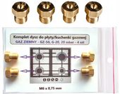 Dysze kuchenki gazowej gaz ziemny GZ-50: Amica Beko Ariston Zanussi