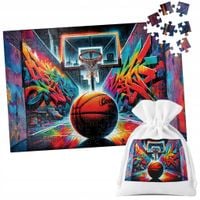 PUZZLE TRADYCYJNE - KOSZYKÓWKA SPORT PIŁKA KOSZ DRUŻYNA - 120 el