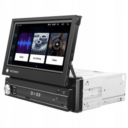RADIO SAMOCHODOWE 1 DIN ANDROID 13 GPS USB WIFI DAB+ WYSUWANY AUX CARPLAY na Arena.pl