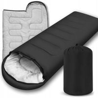 LEKKI ŚPIWÓR TURYSTYCZNY MUMIA KAPTUR 210CM CIEPŁY KOŁDRA + POKROWIEC 2w1