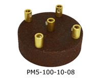 Podsufitka metalowa 5 otworów 100mm rdza naturalna + mosiądz