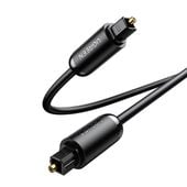 kabel przewód optyczny audio cyfrowy światłowód toslink spdif 1.5m szary