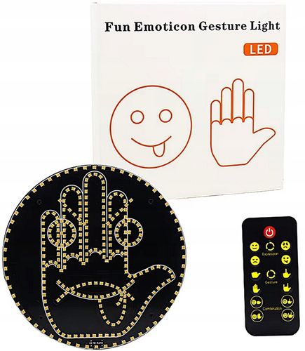 SYGNALIZATOR GESTÓW LED DO SAMOCHODU 8 GESTÓW ŚRODKOWY PALEC ! EMOTKI PILOT na Arena.pl