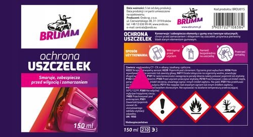 SILIKON DO USZCZELEK SAMOCHODOWYCH BRUMM KONSERWACJI ŚRODEK SPRAY 150 ml na Arena.pl