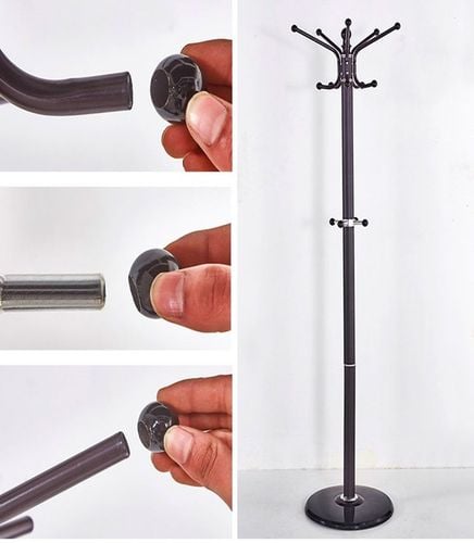 WIESZAK stojący STOJAK na ubrania STABILNY podłoga CZARNY na Arena.pl