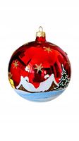 BOMBKA BOMBKI CHOINKOWE SZKLANE DEKOROWANE 12 cm.