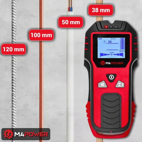 WYKRYWACZ PRZEWODÓW DETEKTOR DREWNA METALU KABLI RUR W ŚCIANIE MAPOWER na Arena.pl