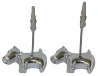 Kpl 2 fotoklipów piesek srebrny z kryształkami swarovskiego