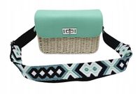 David Jones - pleciona torebka koszyczek YQ-71 zielony mięta