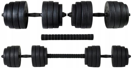 REGULOWANE HANTLE 40 KG ZESTAW HANTLI 2X20 KG Z FUNKCJĄ SZTANGI na Arena.pl