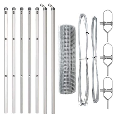 Ogrodzenie z słupkami Srebrny 0.8 x 10 m Stal na Arena.pl