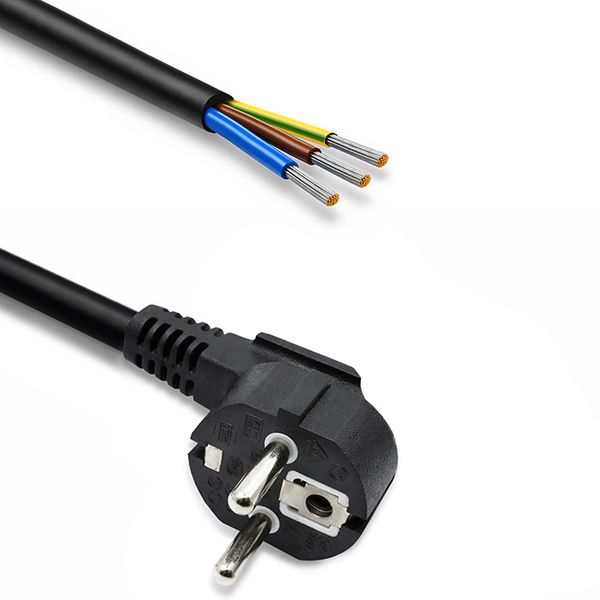 Qoltec kabel zasilający Schuko kątowy 1,8m zdjęcie 1