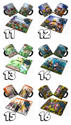 ZESTAW KUBEK + PODKŁADKA - FORTNITE GRA + IMIĘ na Arena.pl