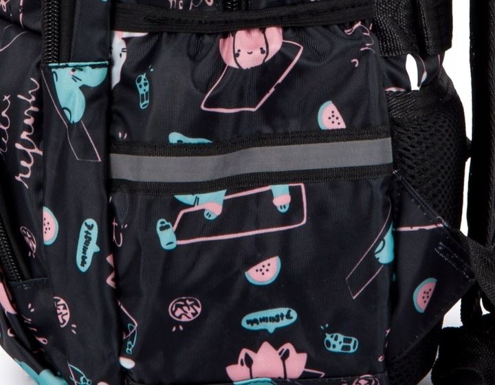 Plecak TORNISTER szkolny dziecięcy pojemny wzory czarny Klasy 1-3 Odblaski zdjęcie 4