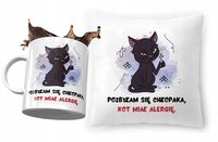 Zestaw Z Kotkami Poduszka + Kubek Na Prezent Z Nadrukiem Ze Zdjęciem