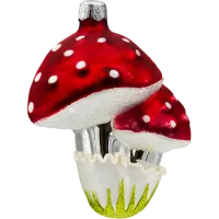 Bombka choinkowa szklana: Muchomor czerwony