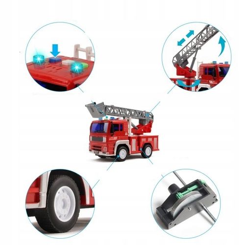 WÓZ STRAŻACKI STRAŻ POŻARNA ŚWIATŁO DŹWIĘK DRABINA na Arena.pl