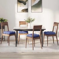 Poduszki na siedziska 4 pcs Niebieski dżins 45 x 45 x 12 cm