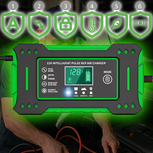 Prostownik SAMOCHODOWY AUTOMATYCZNY Z FUNKCJĄ NAPRAWY AKUMULATORÓW 12V 24V na Arena.pl