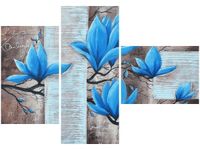 OBRAZ NIEBIESKI KWIAT MAGNOLII