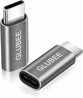 PRZEJŚCIÓWKA ADAPTER GLUBEE USB-C- LIGHTNING 2 SZTUKI SZARE