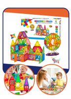 KLOCKI MAGNETYCZNE 3D DUŻY ZESTAW 70 ELEMENTÓW EDUKACYJNA UKŁADANKA
