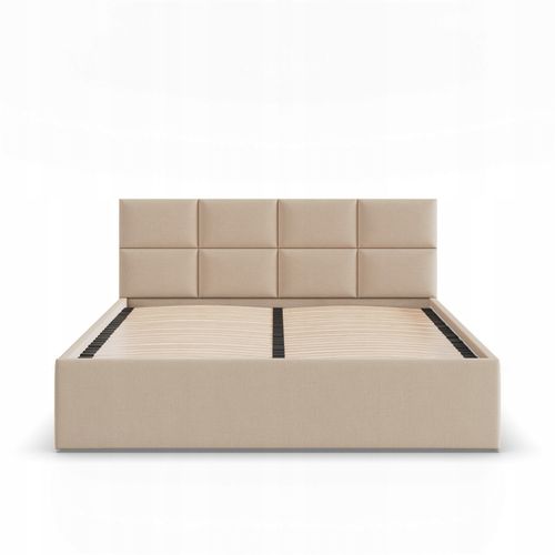 Łóżko Ramowe BORGO BEŻOWE Tapicerowane Podwójne 180x200 na Arena.pl