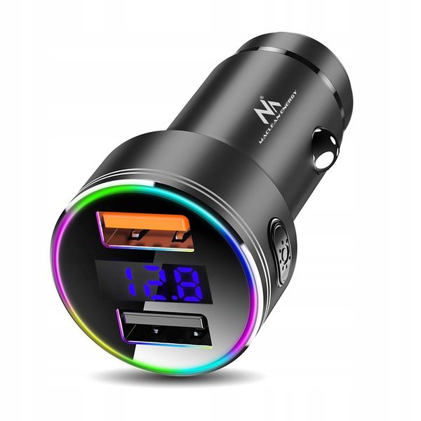 Ładowarka samochodowa Maclean MCE478 W QC 3.0 2xUSB biała zdjęcie 1
