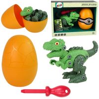 Zestaw Dinozaur Tyranozaur Rex z Jajkiem DIY Śrubokręt Zielony