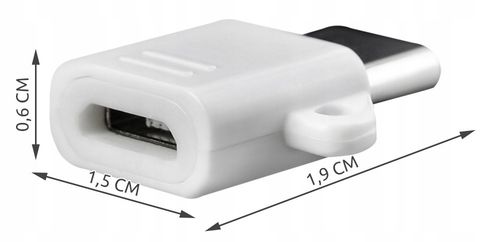 Biały Adapter OTG Micro USB do USB-C 3.1 Typ C na Arena.pl