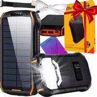 POWERBANK 26800mah PANEL SOLARNY 26W SZYBKIE ŁADOWANIE INDUKCYJNE PANCERNY