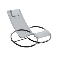 Krzesło ogrodowe bujane szare CAMPO